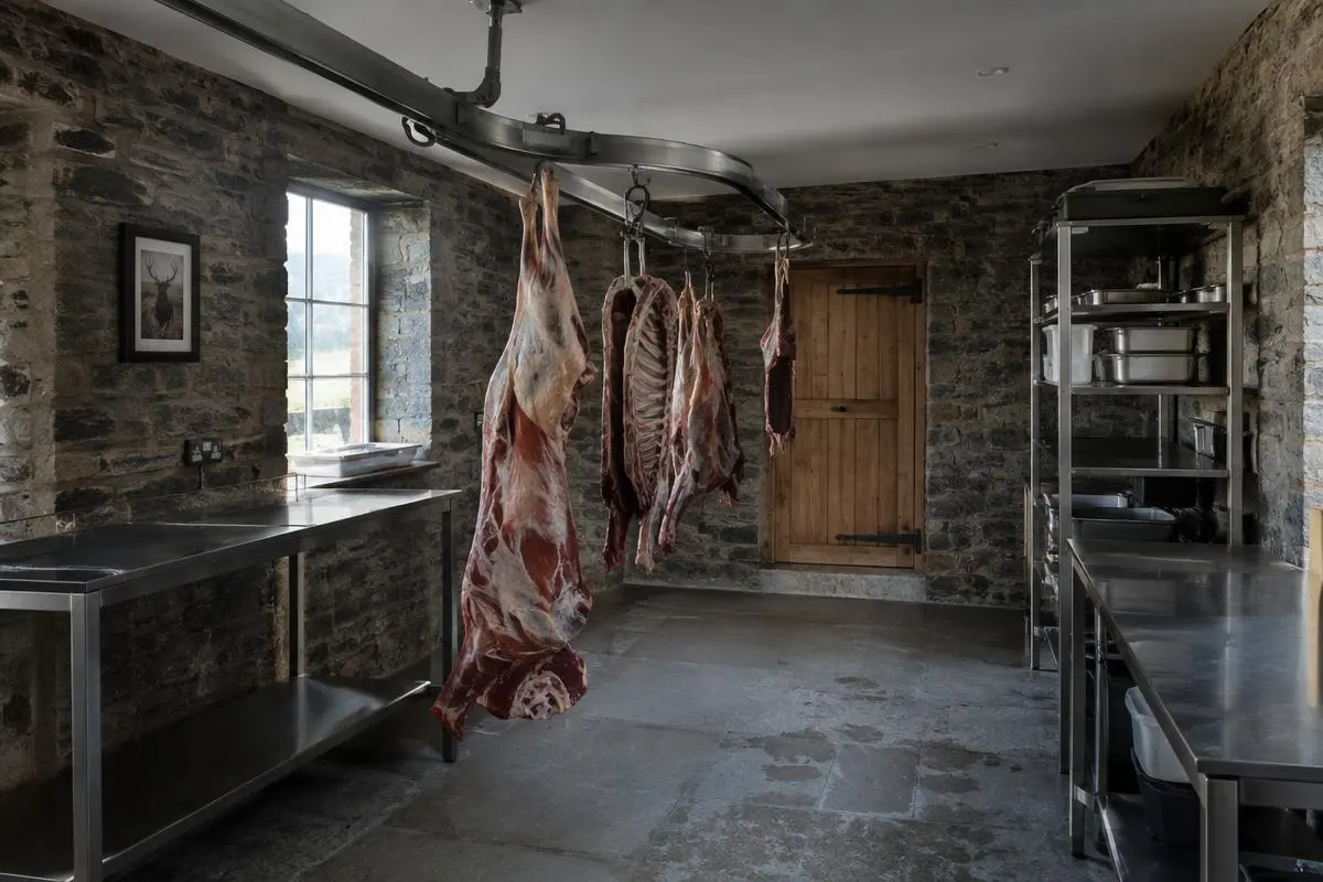 A traditional British estate deer larder